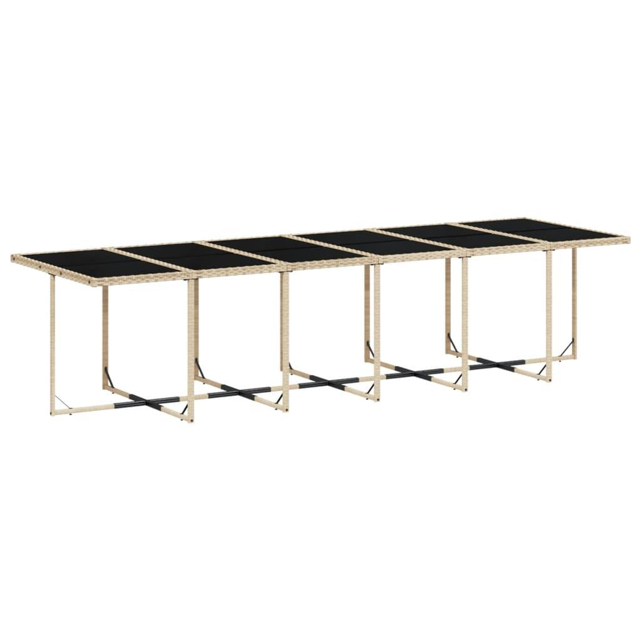 Voir la diapositive 3 : VIDAXL Ensemble a manger de jardin et coussins 17 pcs beige