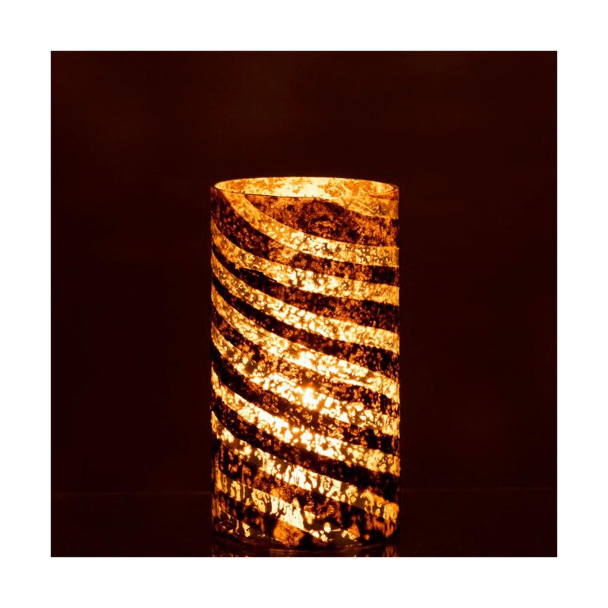 Voir la diapositive 3 : J-LINE Vase design en verre  lignes  26cm argent