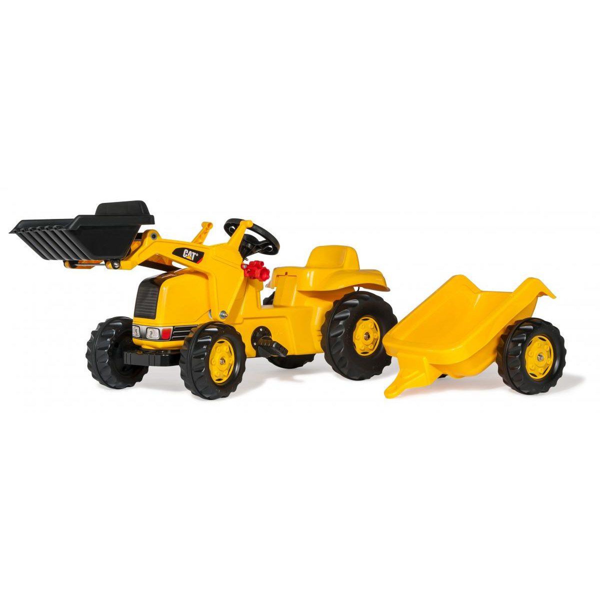 ROLLY TOYS Tracteur a pedales + remorque rollykid cat