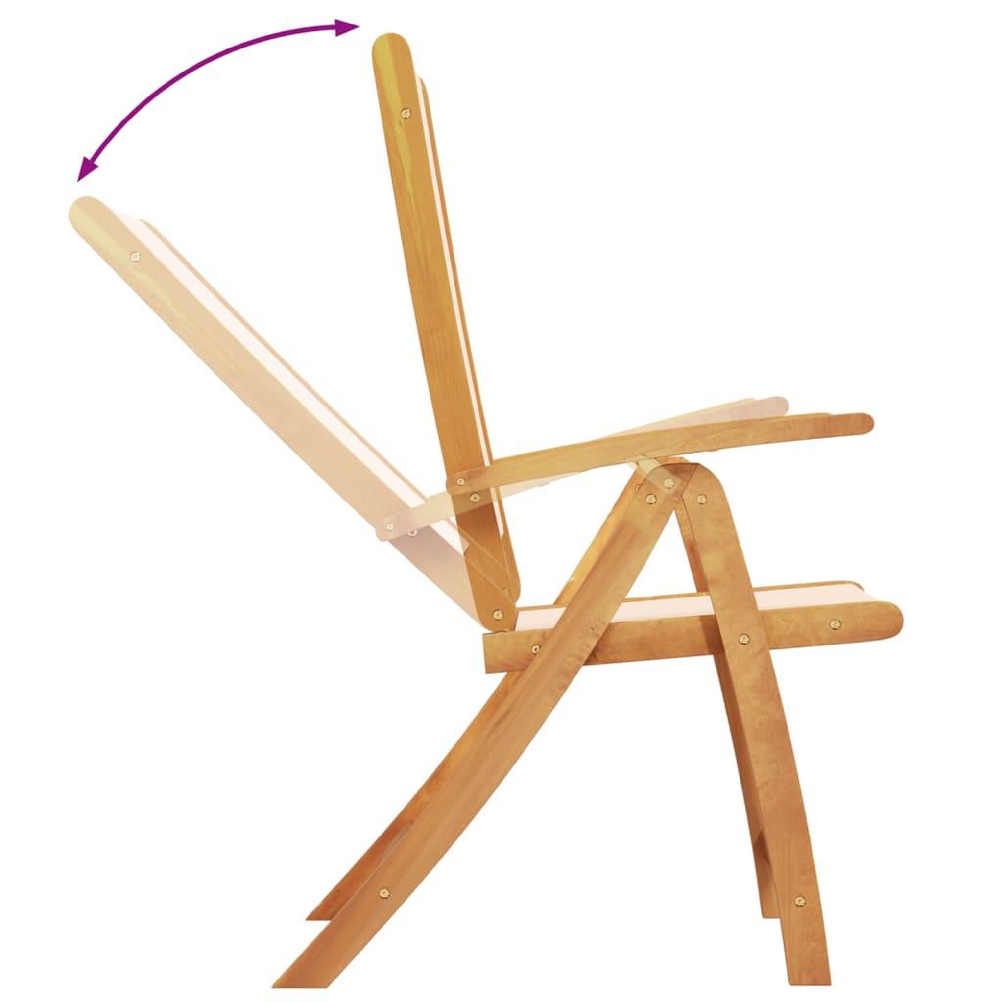 Voir la diapositive 5 : VIDAXL Ensemble a Manger de jardin 7pcs bois d'acacia solide textilene
