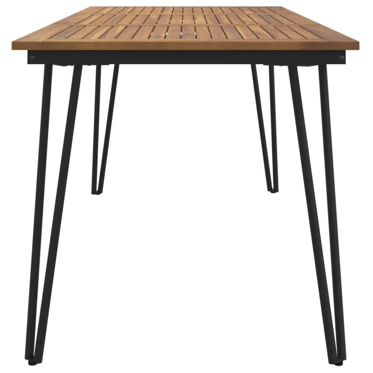 VIDAXL Table de jardin avec pieds epingle a cheveux 160x80x75 acacia