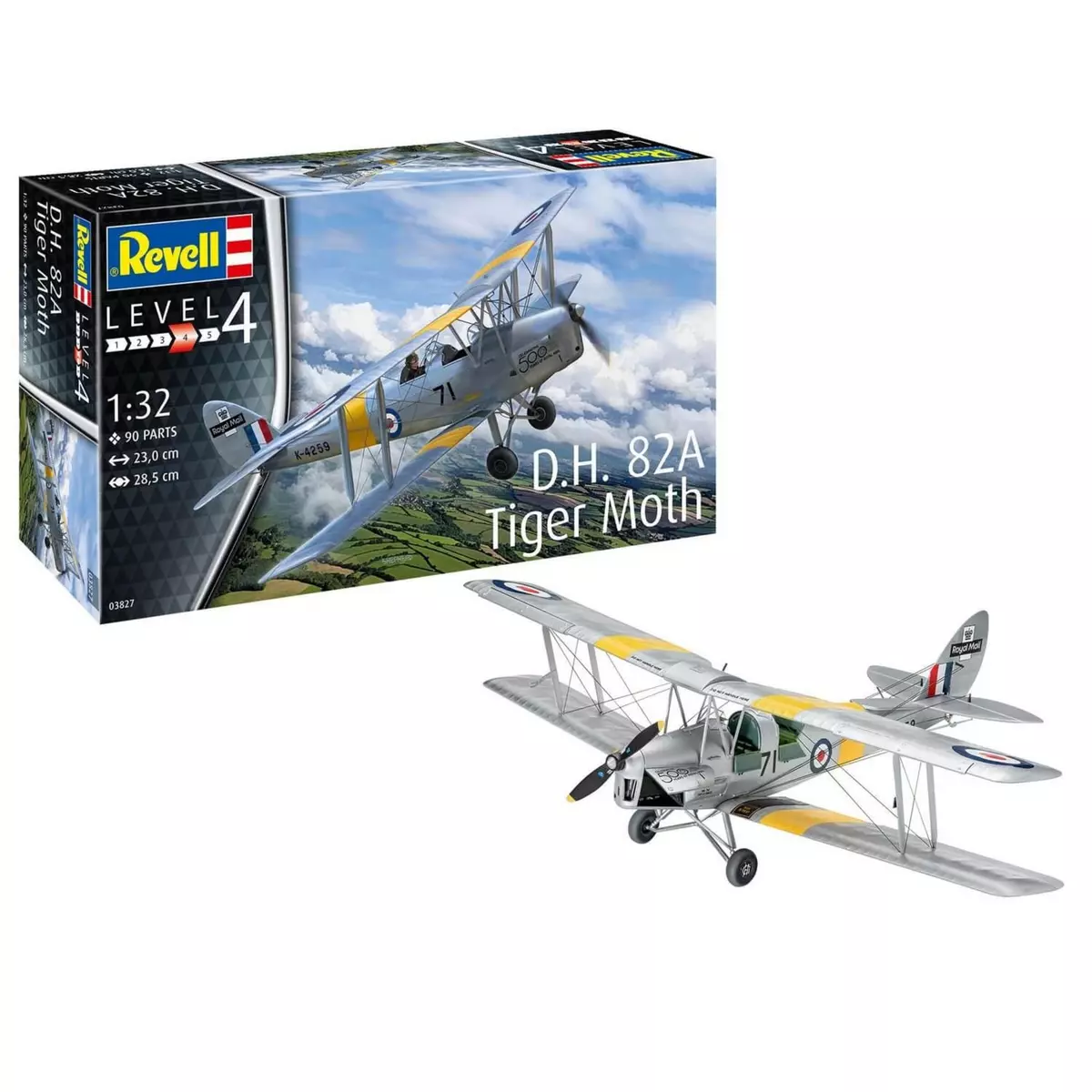 Revell Maquette avion militaire : D.H. 82A Tiger Moth