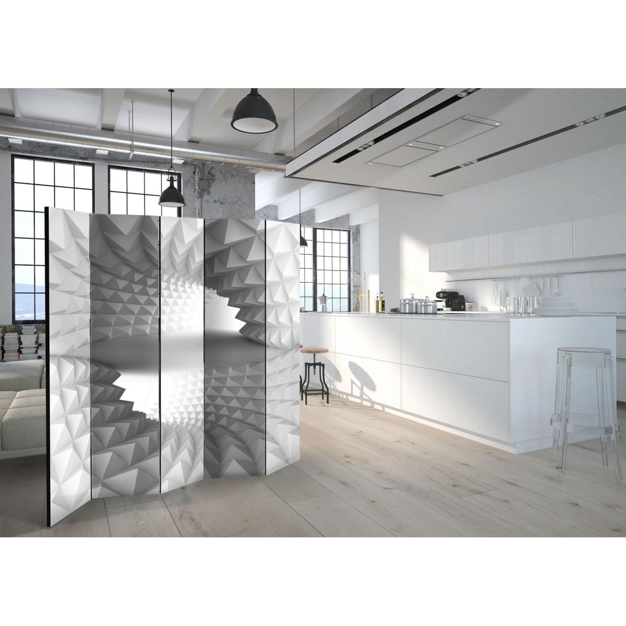 Voir la diapositive 2 : Paris Prix Paravent 5 volets  structural tunnel  172x225cm