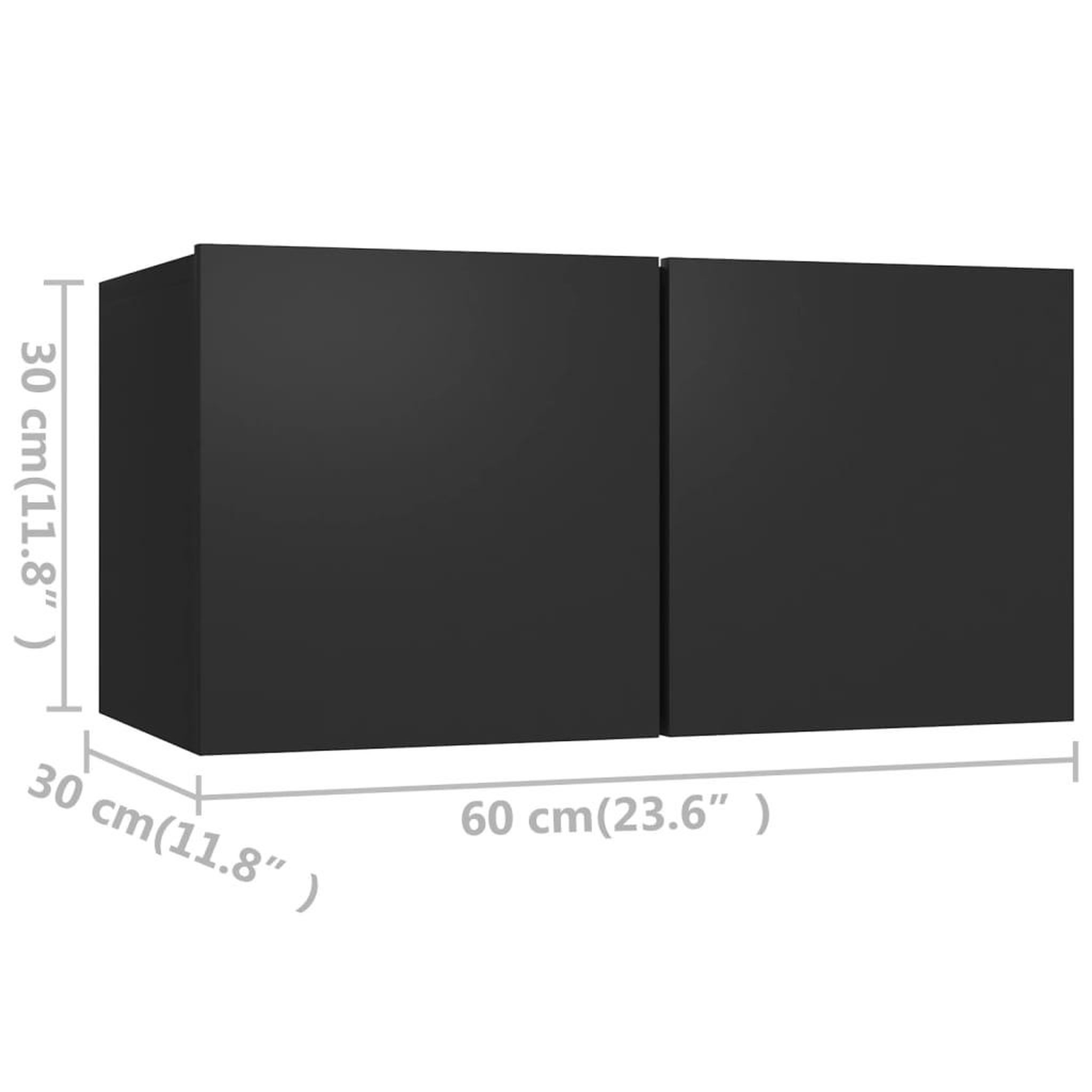 Voir la diapositive 6 : VIDAXL Ensemble de meubles TV 3 pcs Noir Bois d'ingenierie
