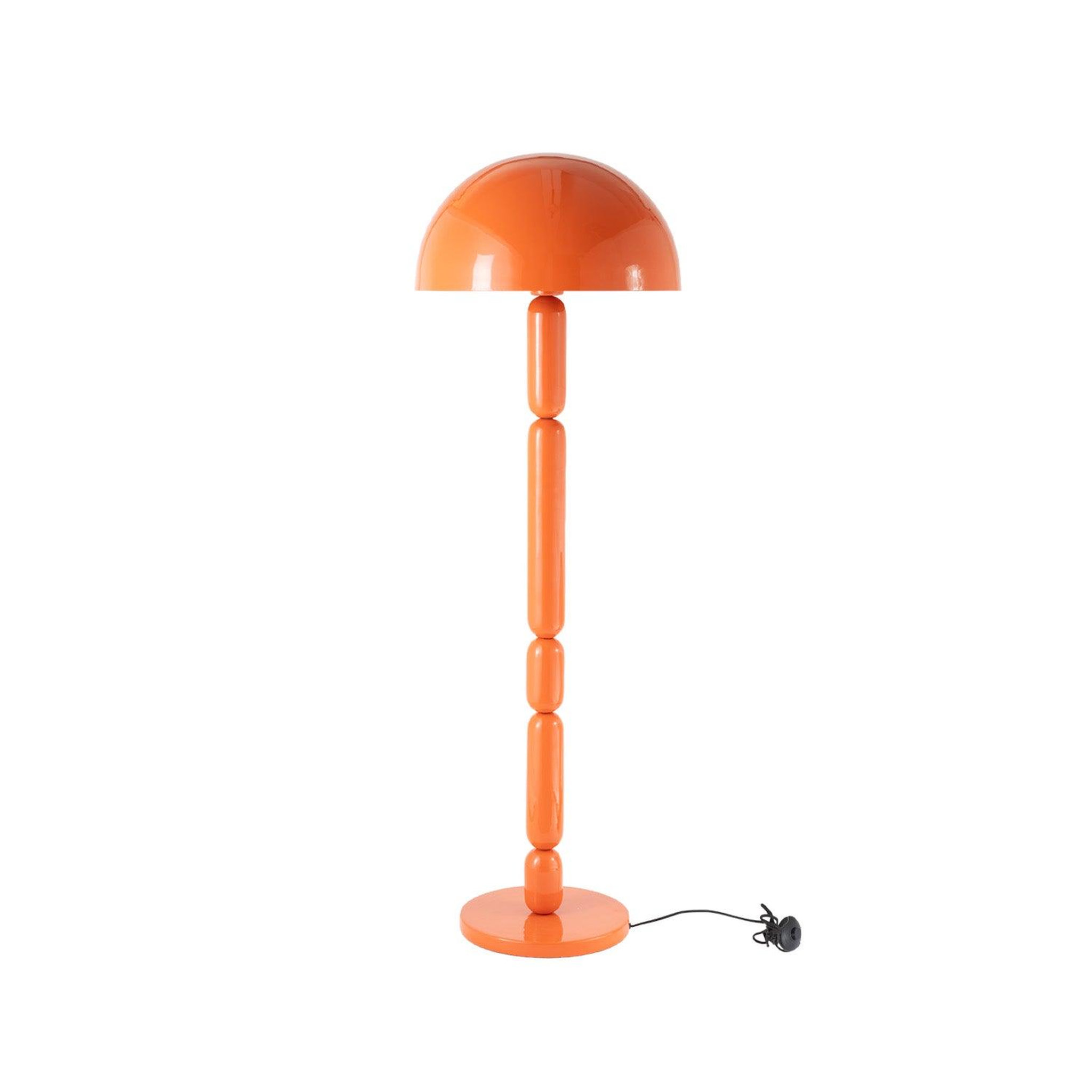 MAISON PAVANE Lampadaire en bois et métal orange-romy