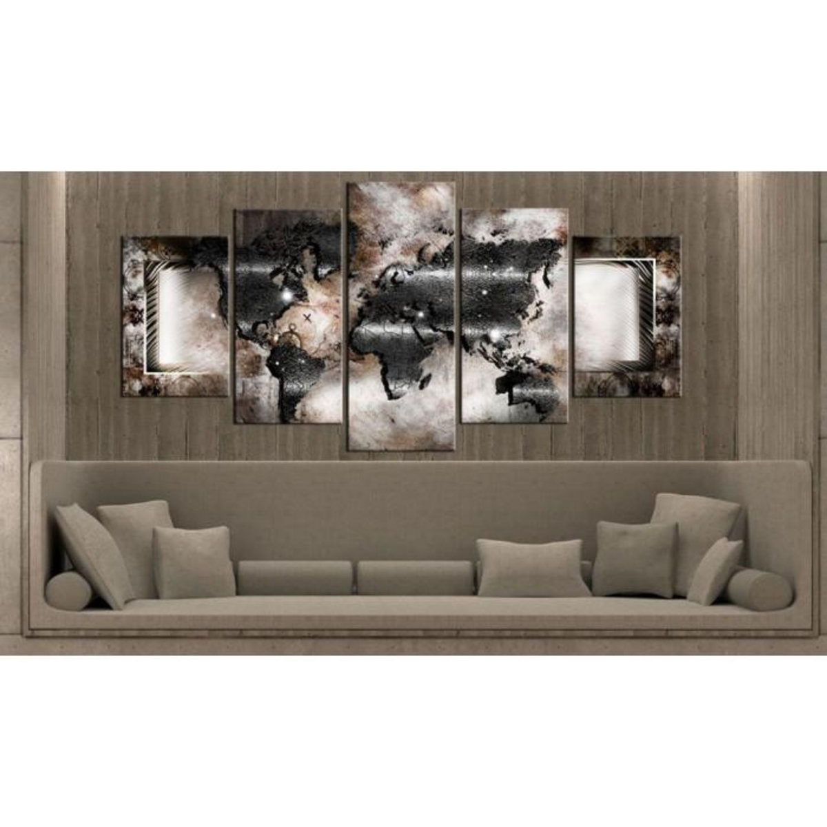 Paris Prix Tableau Imprimé  Graphite Map