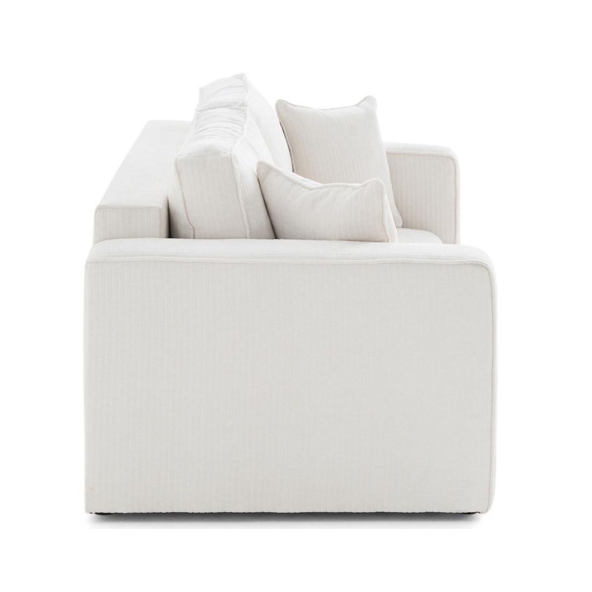 BEST MOBILIER Topaze - canapé droit 2 places en velours côtelé plat