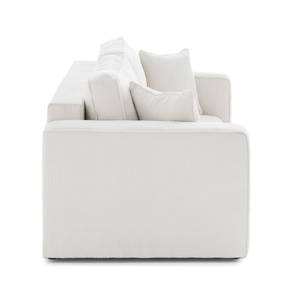 BEST MOBILIER Topaze - canapé droit 2 places en velours côtelé plat