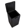 Voir la diapositive 5 : Toomax Poubelle de jardin 80 Litres Noire 38 x 38 x H65 cm Couvercle à pression TOOMAX
