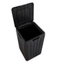 Voir la diapositive 5 : Toomax Poubelle de jardin 80 Litres Noire 38 x 38 x H65 cm Couvercle à pression TOOMAX