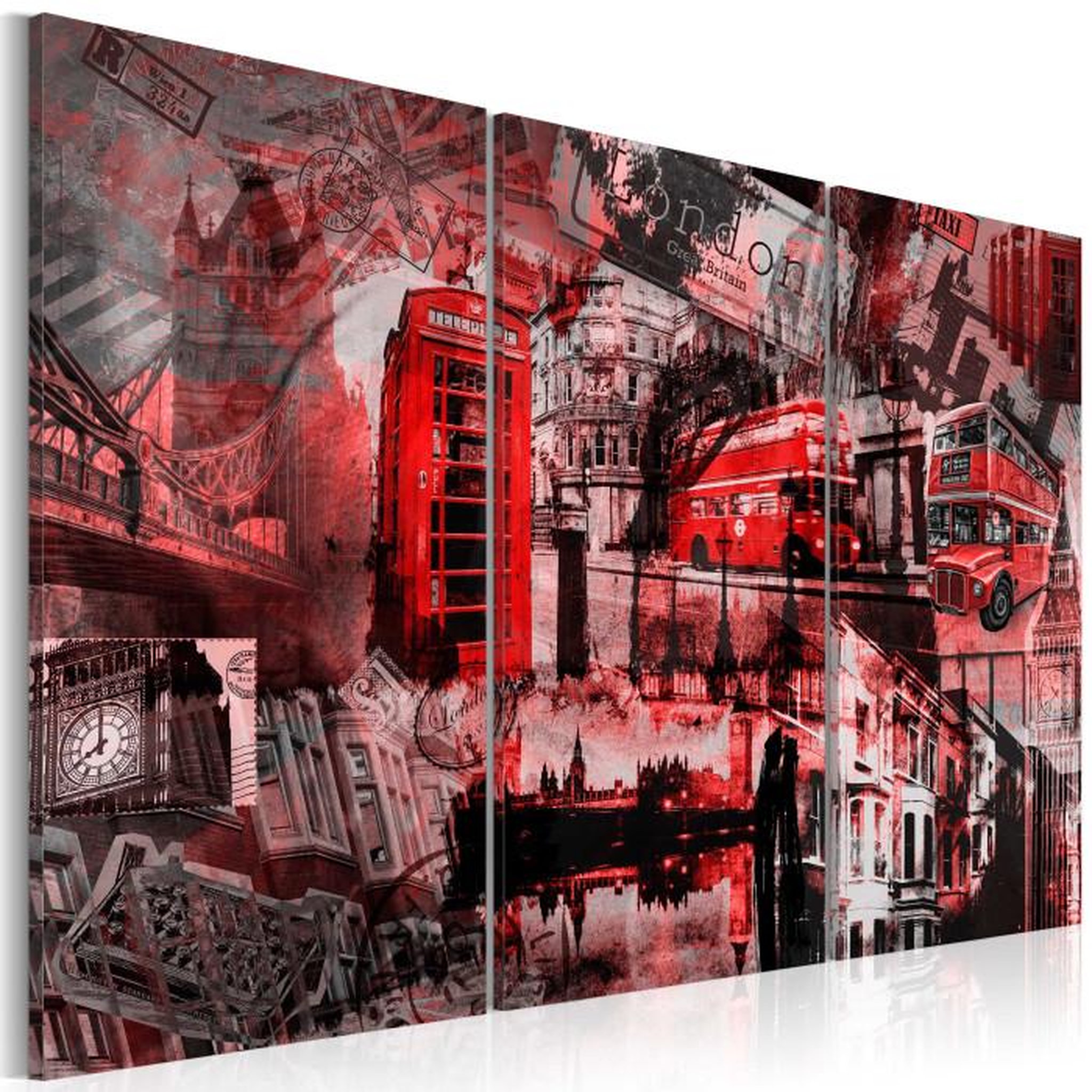 Paris Prix Tableau Imprimé  Londres Rouges. Coloris disponibles : Multicolore