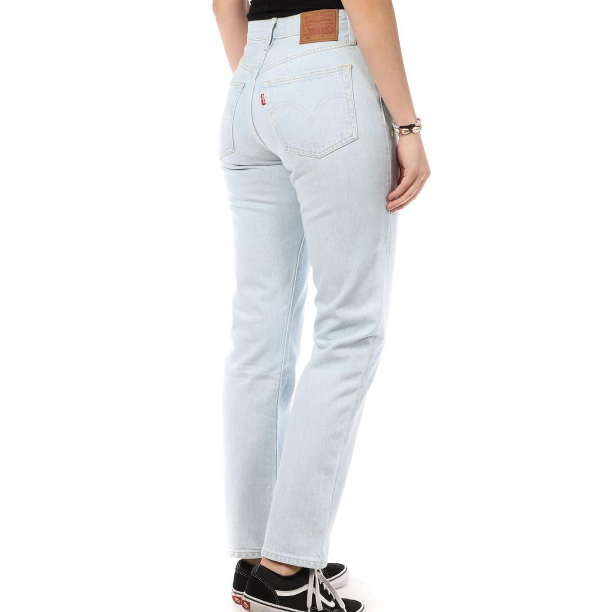 Voir la diapositive 2 : Levi's Jean Bleu Droit Femme Levi's 501