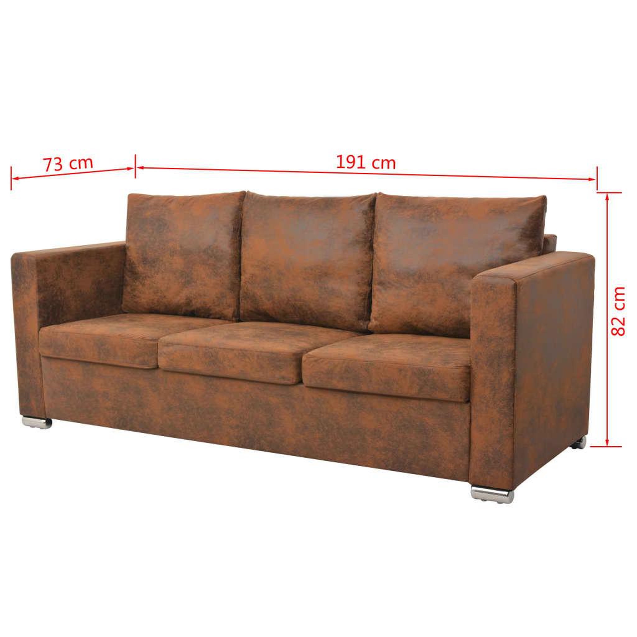 Voir la diapositive 6 : VIDAXL Ensemble de canapes 2 pcs cuir daim synthetique