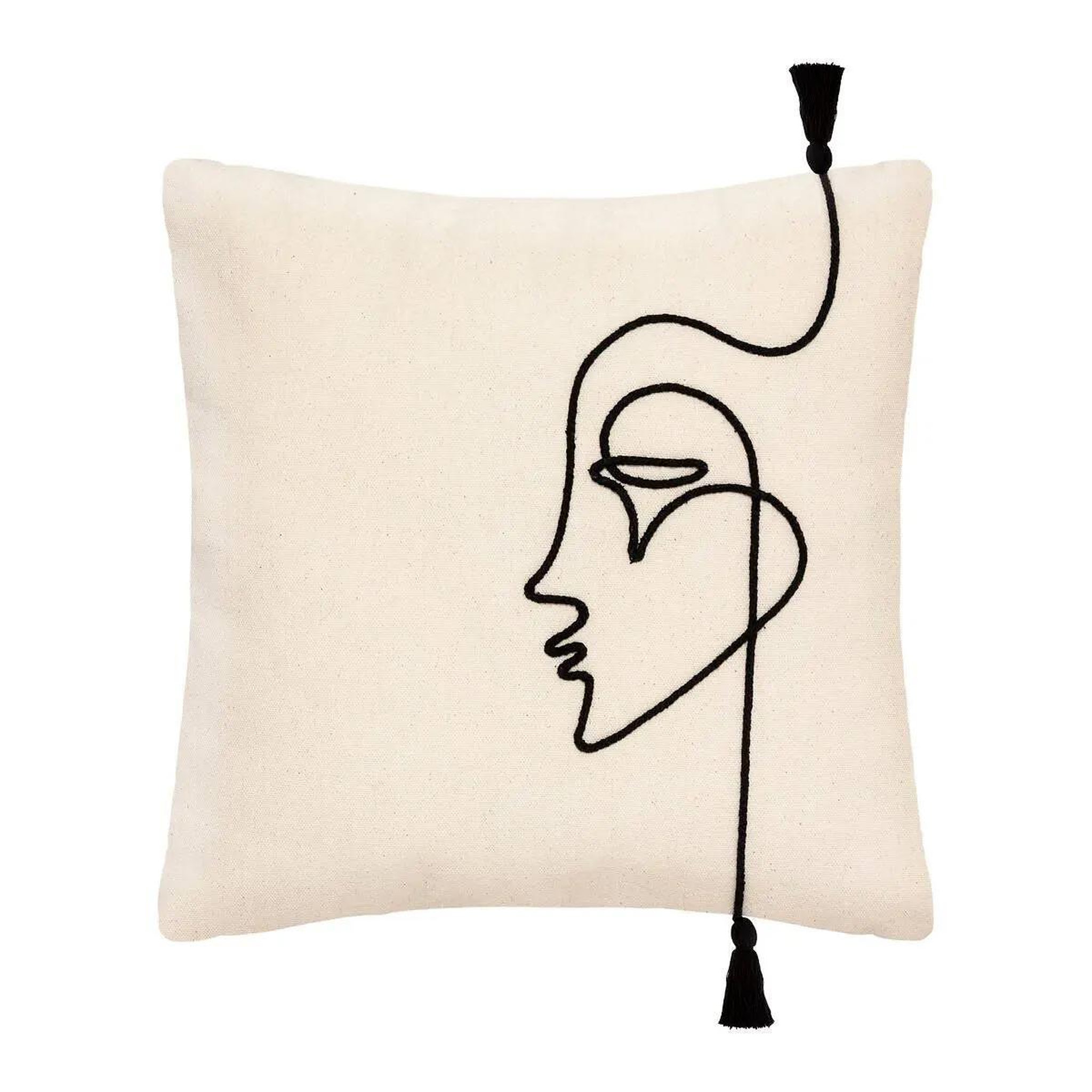 ATMOSPHERA Housse de coussin déco  corde  40x40cm ivoire