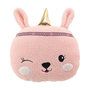 Voir la diapositive 1 : Paris Prix Coussin Déco Enfant Licorne  Étoiline  30x30cm Rose