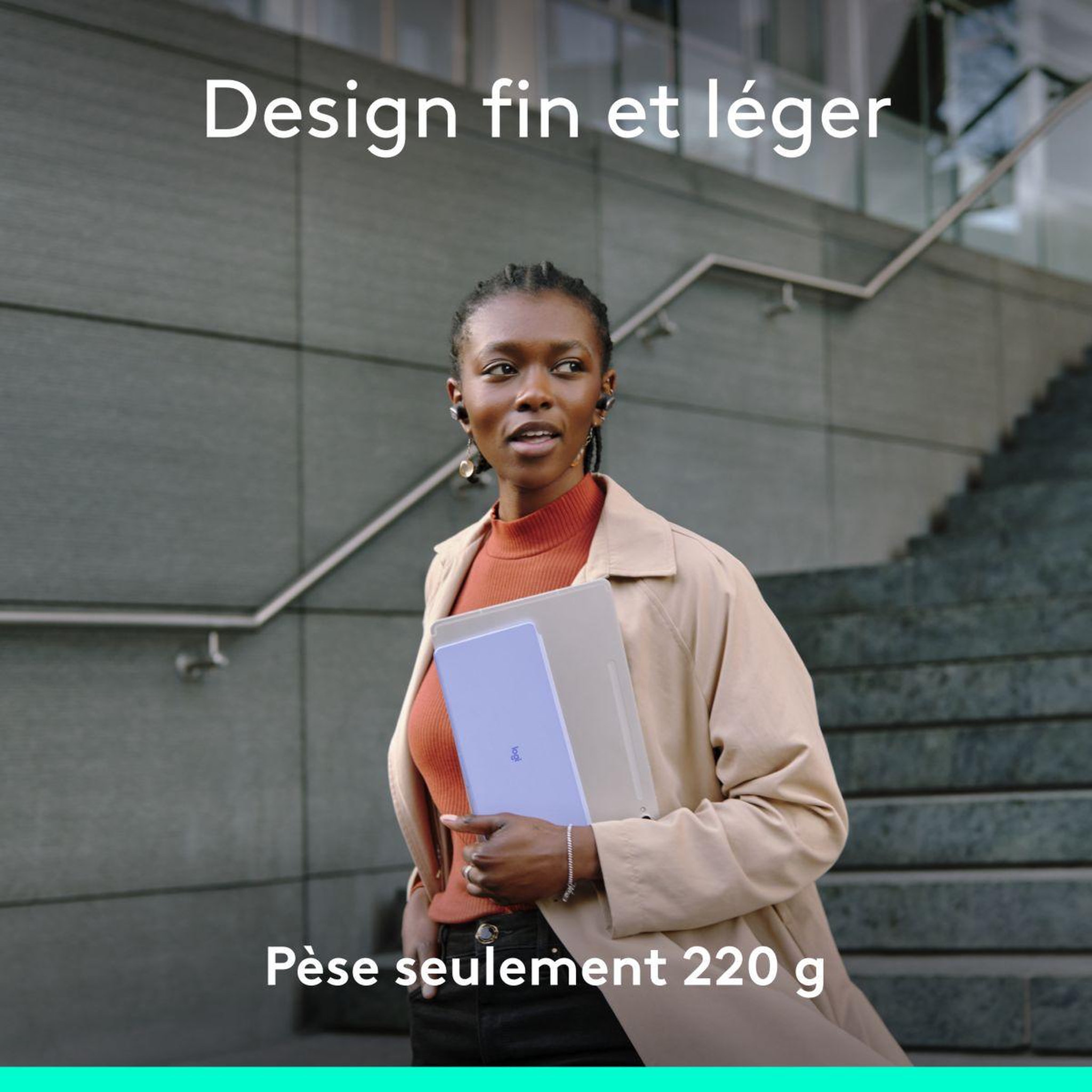 Voir la diapositive 2 : Logitech Etui Keys-To-Go 2 Universel Lilas