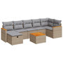 Voir la diapositive 2 : VIDAXL Salon de jardin avec coussins 8 pcs beige resine tressee