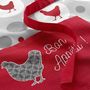 Voir la diapositive 3 : Douceur d'Intérieur Tablier 1 poche Plumette - Coton - Gris et rouge