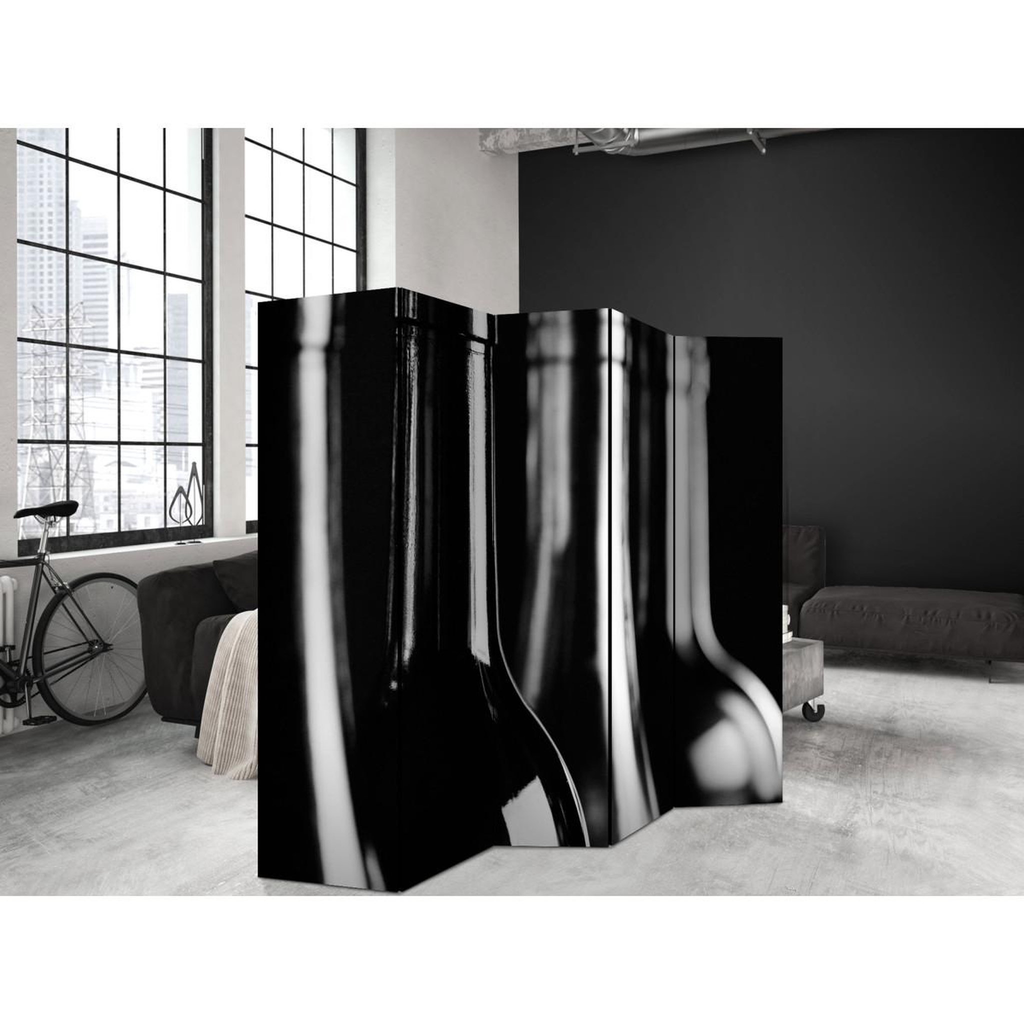 Voir la diapositive 2 : Paris Prix Paravent 5 volets  wine bottles  172x225cm