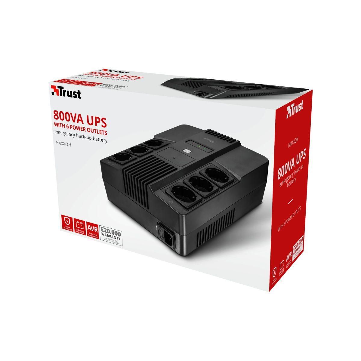 Trust Onduleur Paxxon 800 VA 6 prises
