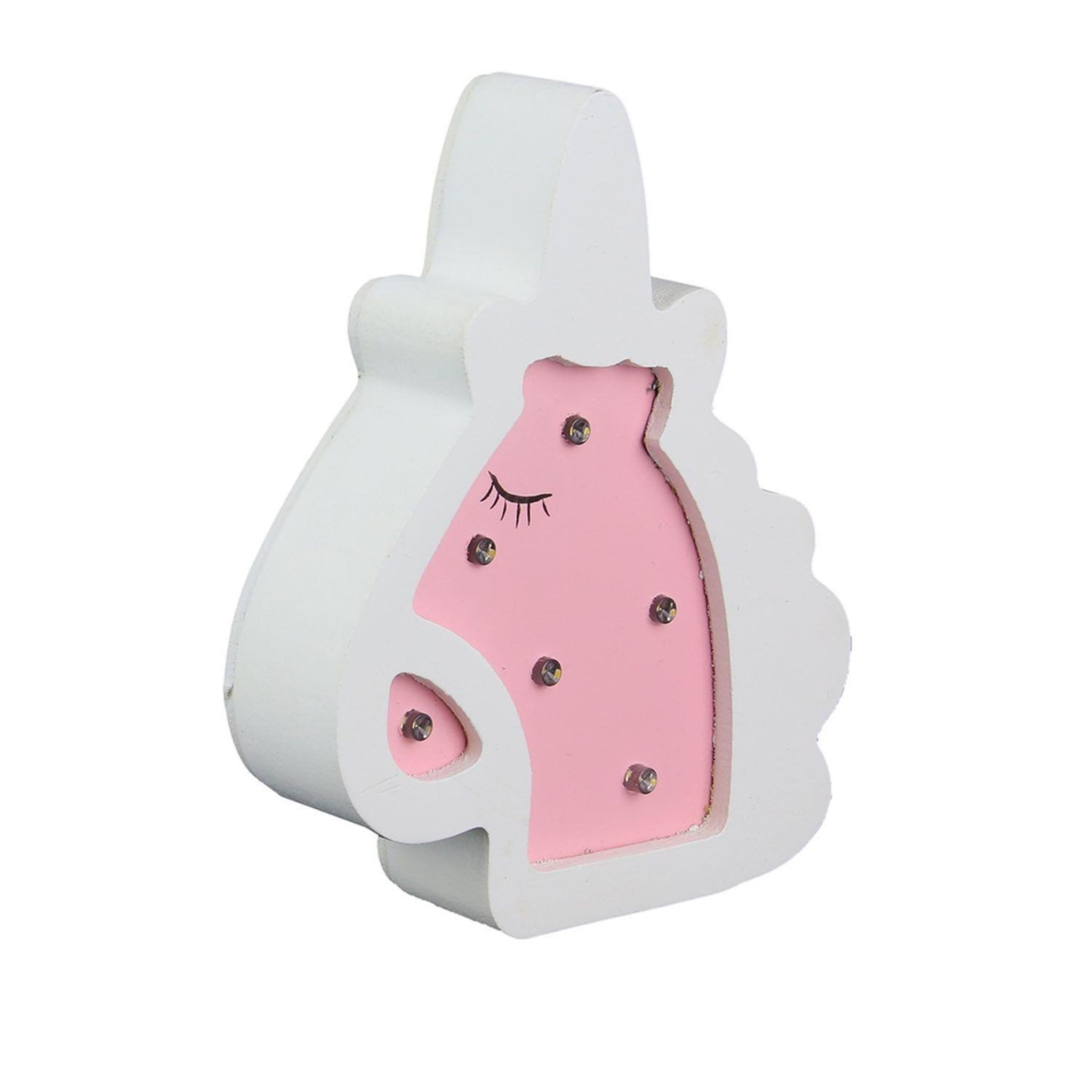 Voir la diapositive 2 : Hello Kids Lampe en bois enfant Licorne - H. 13 cm