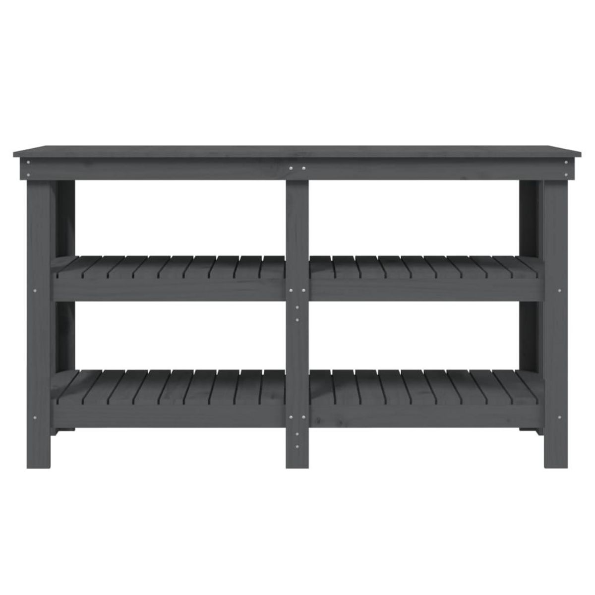VIDAXL Banc de travail Gris 142,5x50x80 cm Bois de pin massif