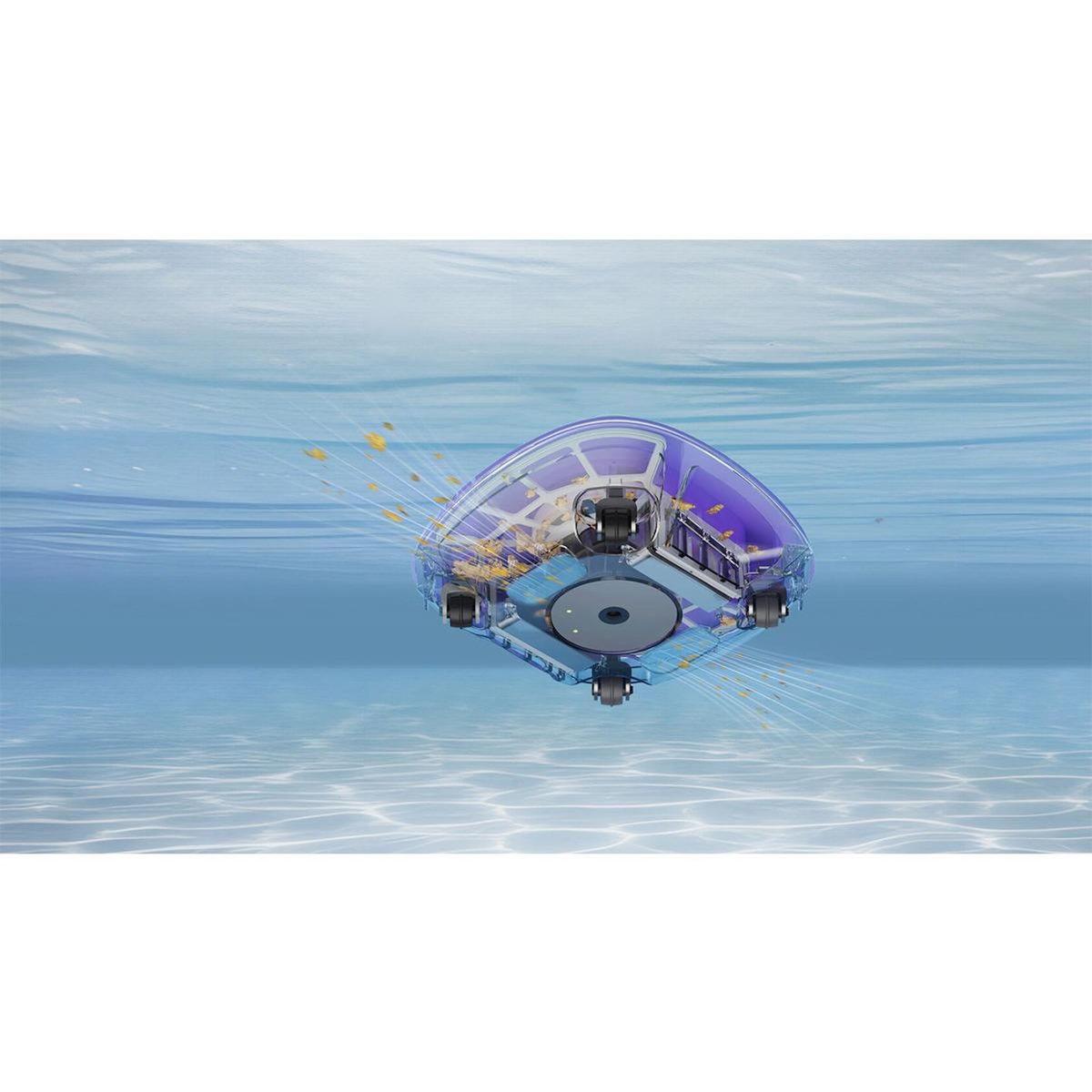 MAYTRONICS Robot aspirateur de piscine sans fil hors sol, piscines jusqu'à 6 mètres, léger, durée de cycle jusqu'à 1h, nettoyage fond uniquement - sonar f1