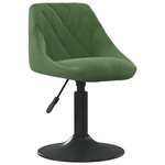 VIDAXL Chaise de salle a manger Vert fonce Velours