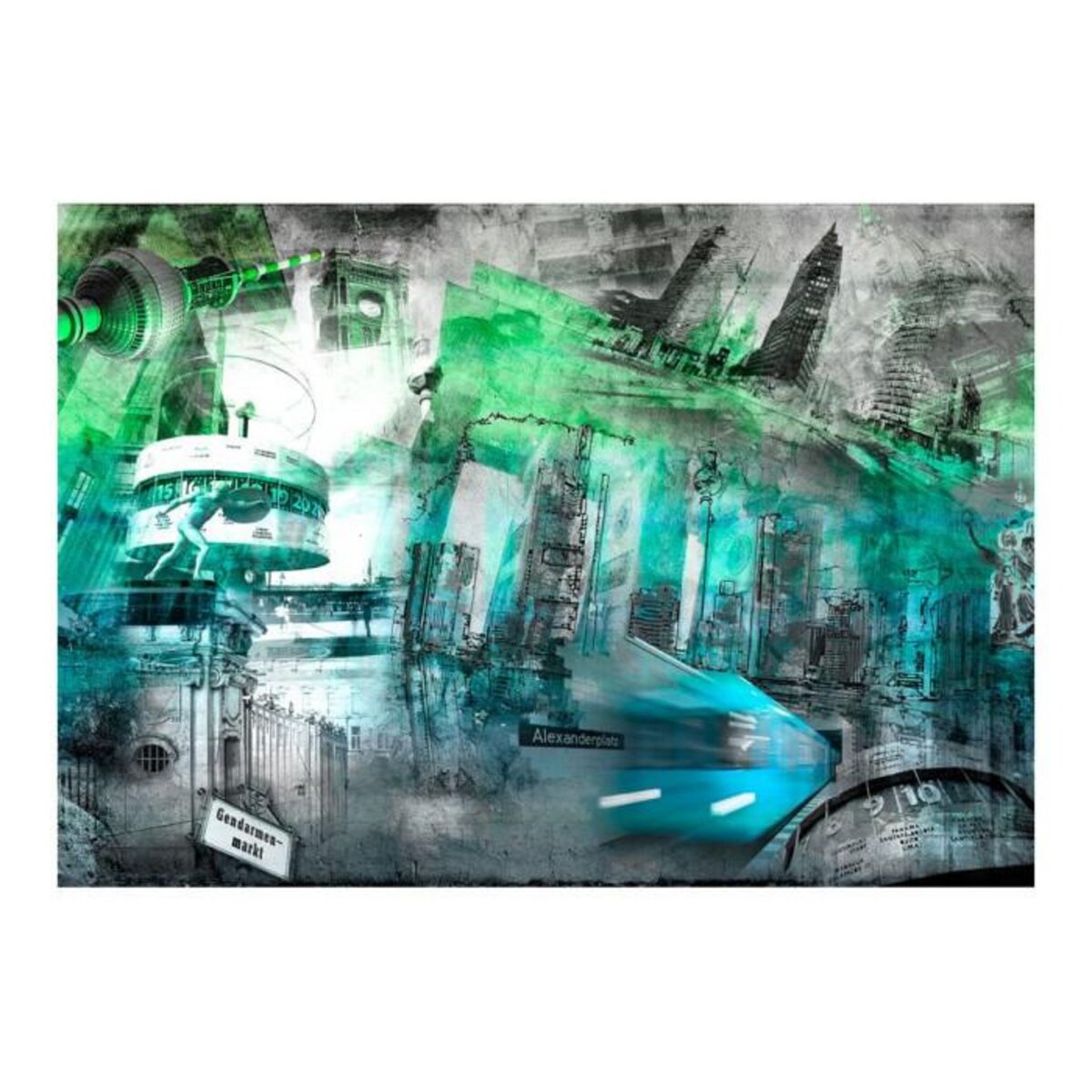 Paris Prix Papier Peint  Berlin Collage Vert