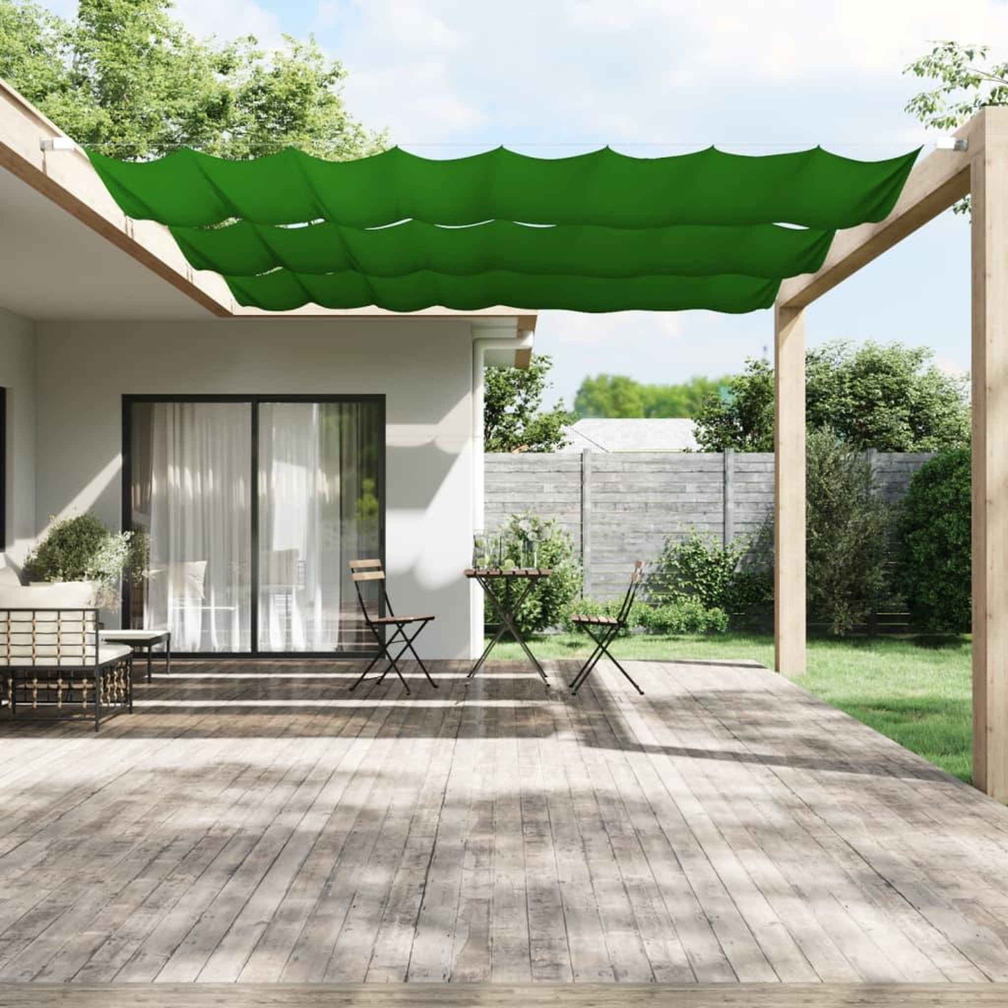 Voir la diapositive 1 : VIDAXL Auvent vertical Vert clair 140x600 cm Tissu oxford