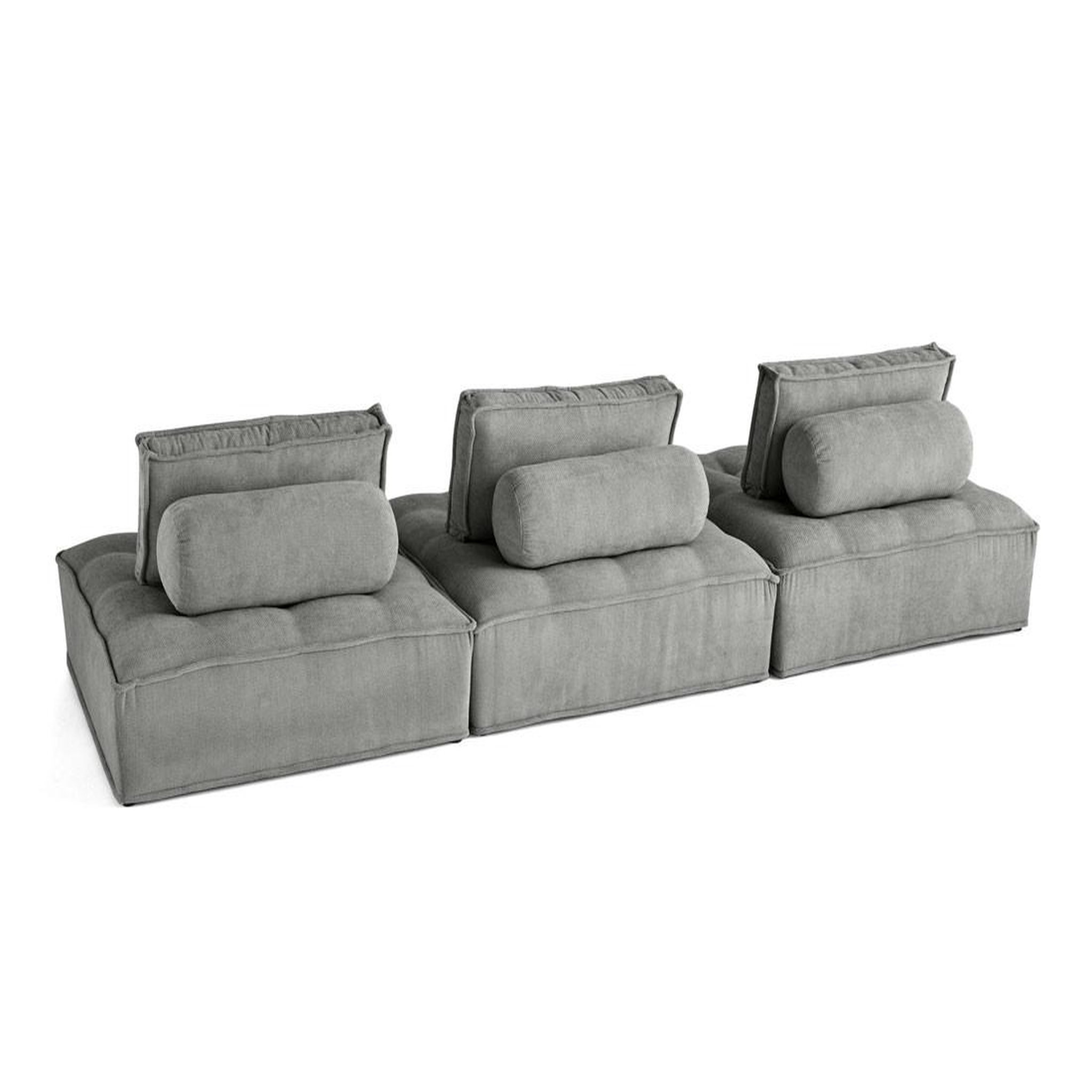 Voir la diapositive 4 : LISA DESIGN Marisol - canapé modulable droit 3 places - velours texturé