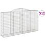 Voir la diapositive 2 : VIDAXL Paniers a gabions arques 12 pcs 300x50x160/180 cm fer galvanise