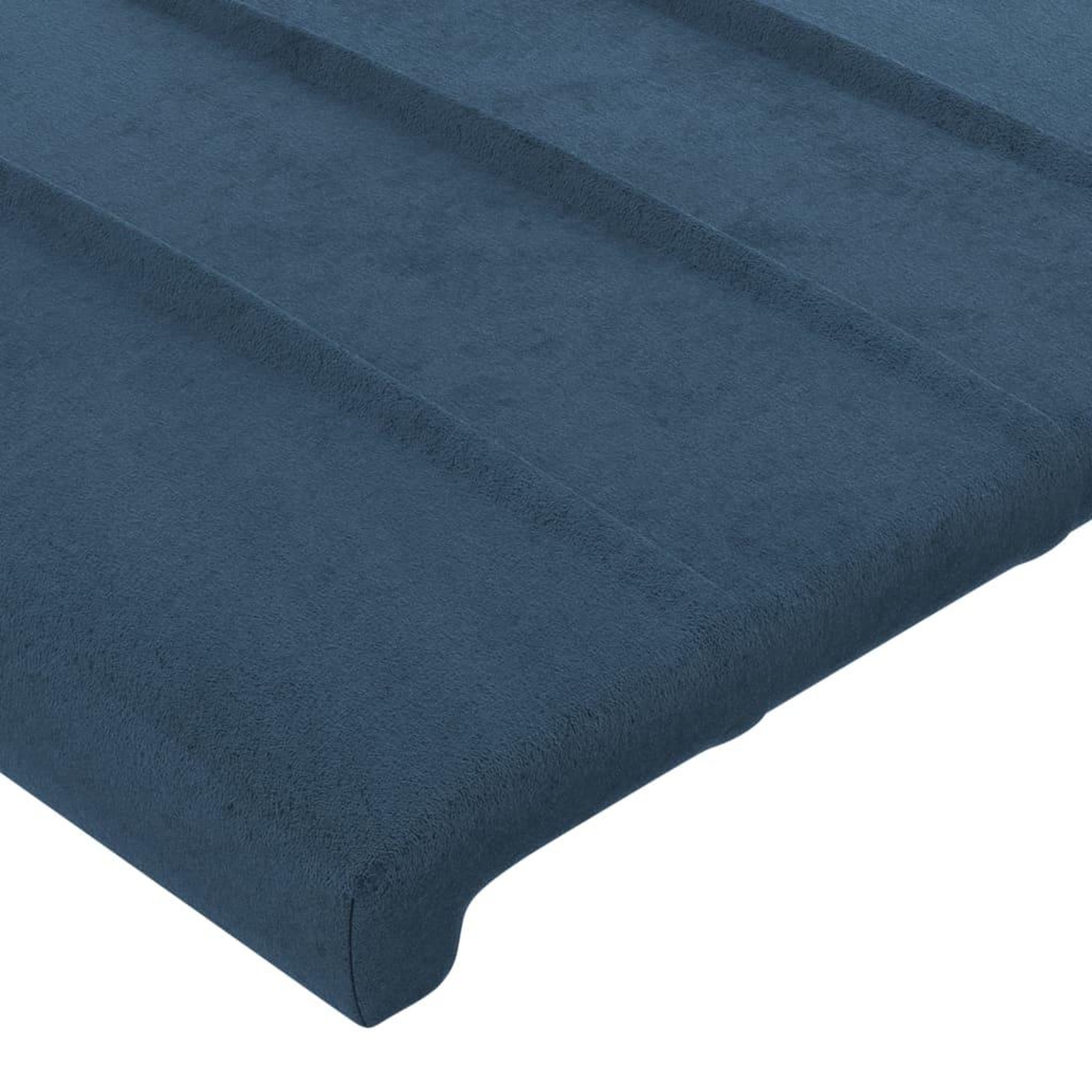 Voir la diapositive 4 : VIDAXL Tetes de lit 2 pcs Bleu fonce 100x5x78/88 cm Velours