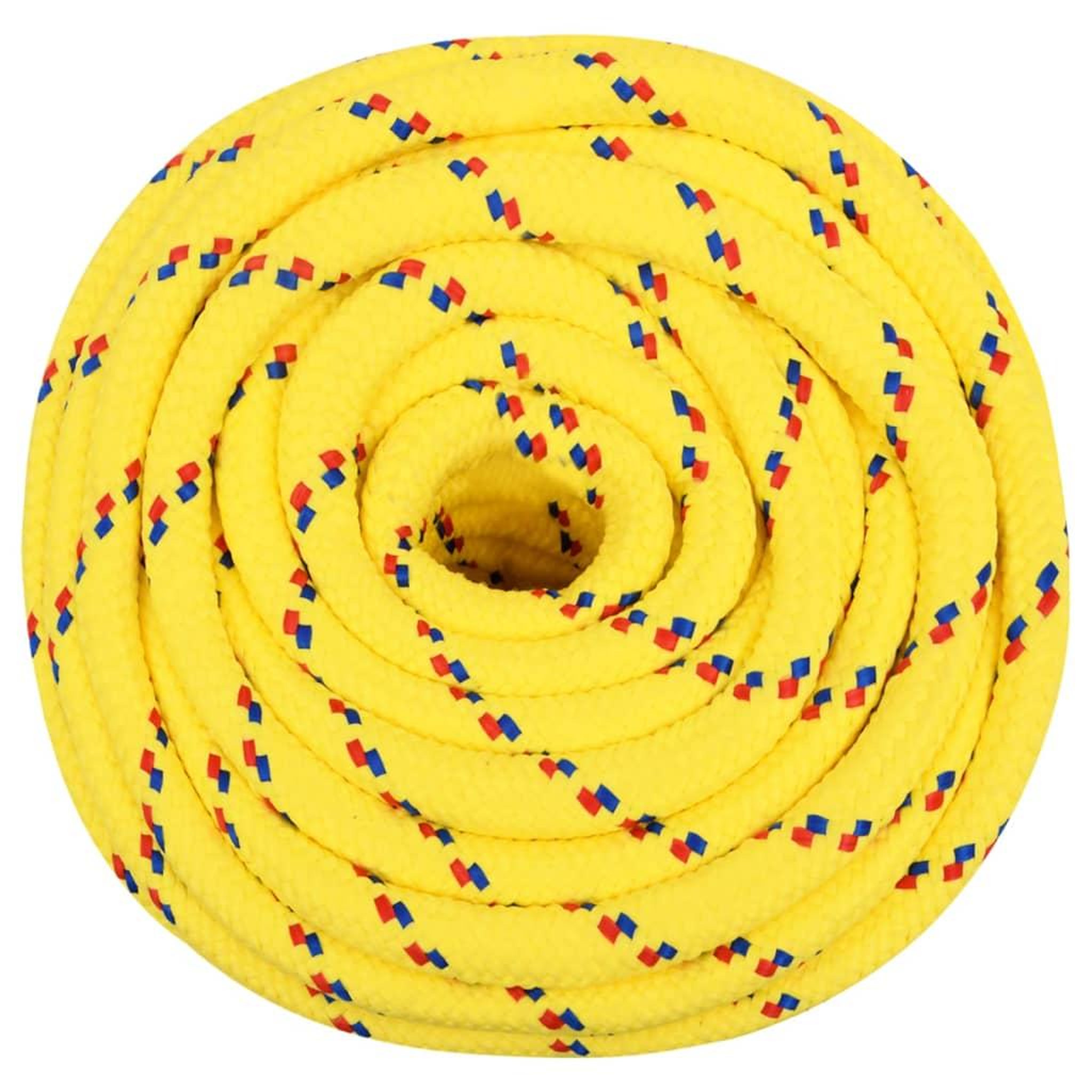 Voir la diapositive 3 : VIDAXL Corde de bateau Jaune 16 mm 25 m Polypropylene