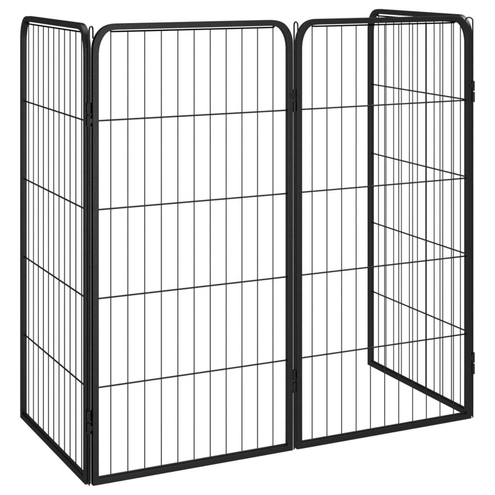 Voir la diapositive 3 : VIDAXL Parc pour chien 4 panneaux Noir 50x100cm Acier enduit de poudre