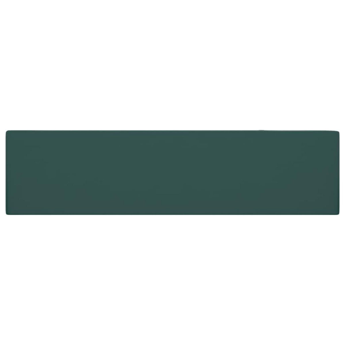 VIDAXL Lavabo de salle de bain avec trop-plein Ceramique Vert fonce