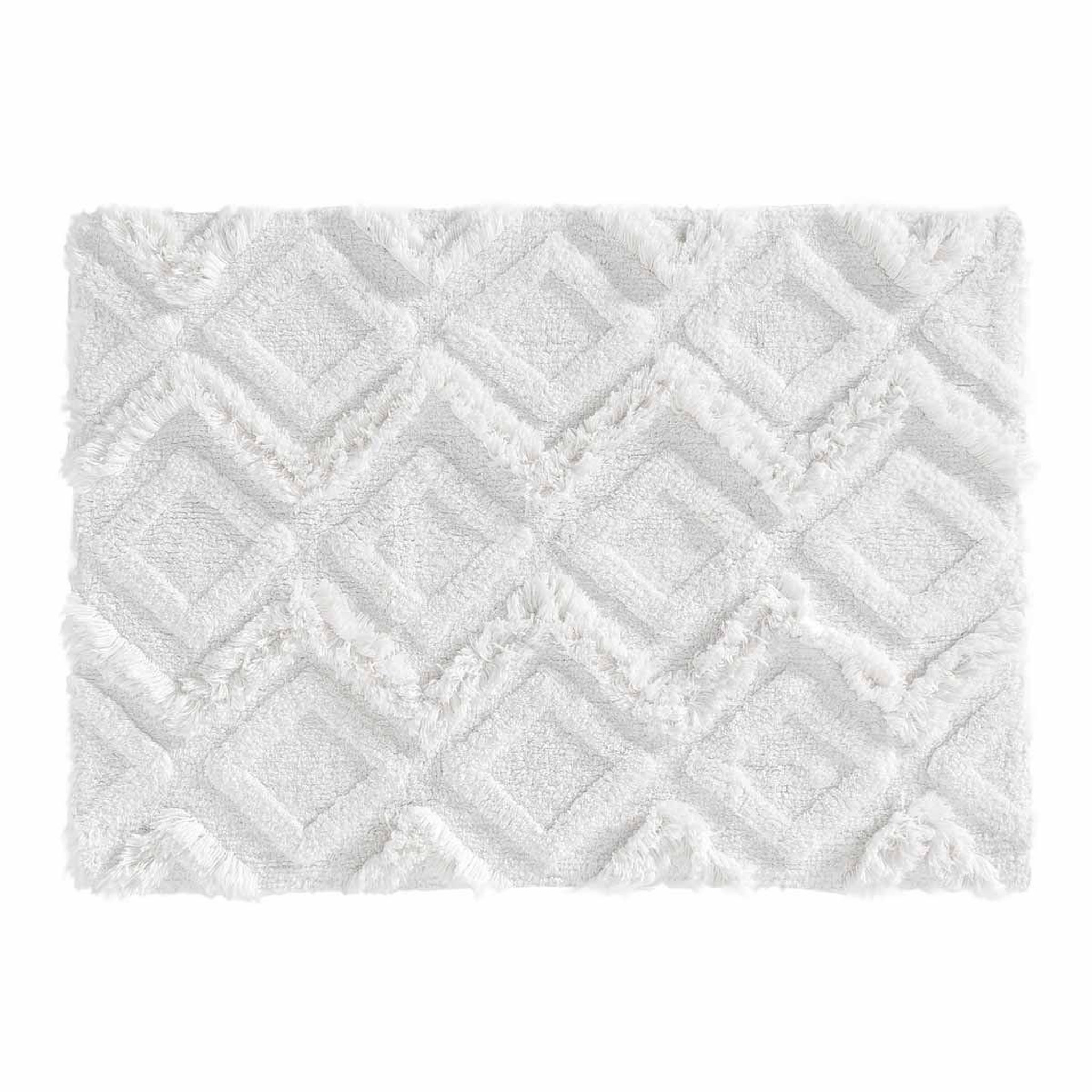 Douceur d'Intérieur Tapis de salle de bain  ikatis  50x80cm blanc