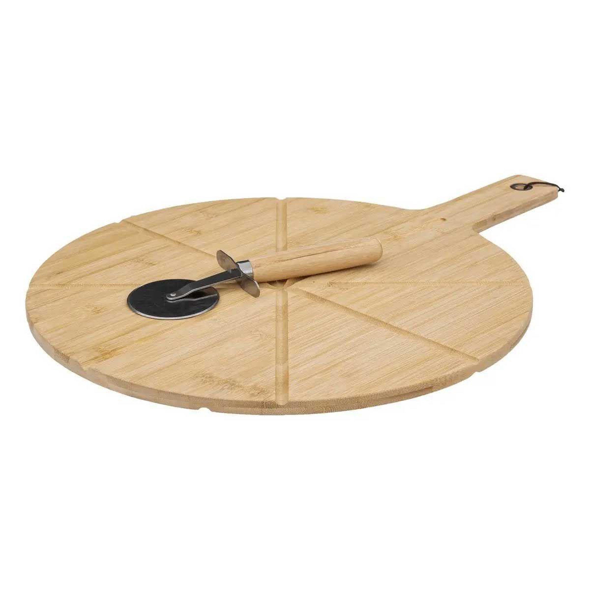 FIVE Planche à découper pizza  roulette  50cm naturel