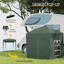 Voir la diapositive 4 : OUTSUNNY Tonnelle de jardin tente pliante barnum pop-up 2 x 2 m 4 parois latérales amovibles 2 fenêtres sac de transport vert