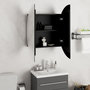 Voir la diapositive 4 : VIDAXL Armoire de salle de bain miroir rond et LED Noir 54x54x17,5 cm