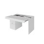 Voir la diapositive 5 : Bureau 1 porte 1 tiroir avec plateau coulissant et rangement 100 cm TAVIANO