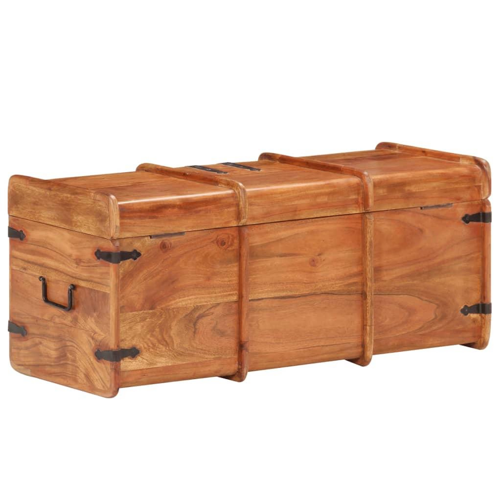 Voir la diapositive 5 : VIDAXL Coffre de rangement 90x40x40 cm Bois d'acacia solide
