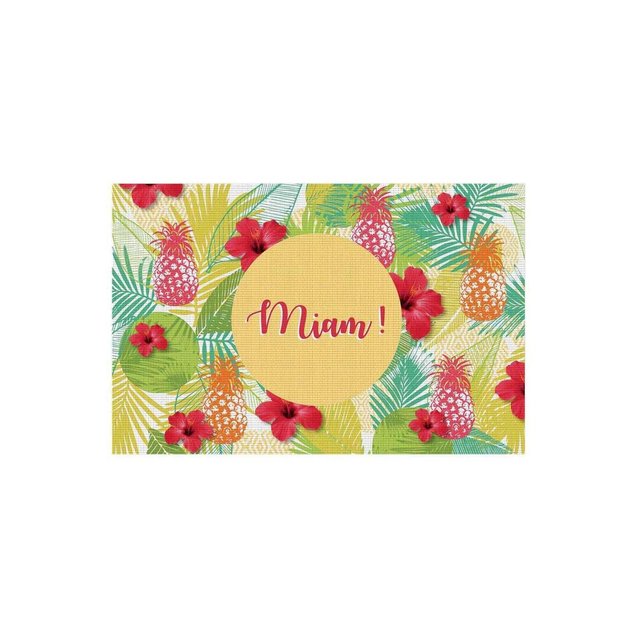 Douceur d'Intérieur Set de table  miam gourmand  28x43cm multicolore
