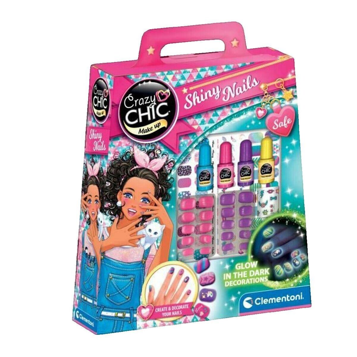 Le Mini Marcel Kit manucure Clementoni CC NAIL GLOW IN THE DARK néon