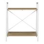 Voir la diapositive 2 : The Home Deco Factory Etagère à 2 planches en bois et métal - L. 60 x H. 70 cm. - Blanc