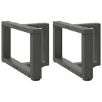 VIDAXL Pieds de table basse forme de T 2pcs anthracite 50x25x(30-31)cm