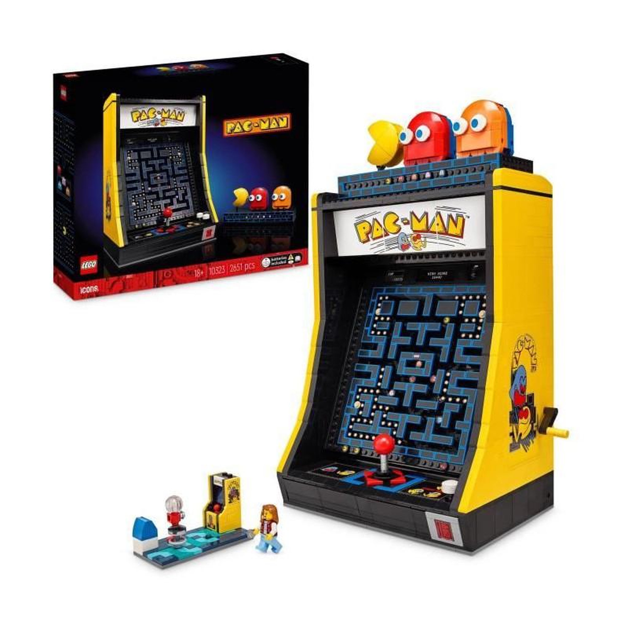 LEGO LEGO 10323 Icons Jeu d'Arcade PAC-MAN, Maquette pour Adultes a Construire, Machine de Jeu avec des Personnages
