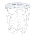 Paris Prix Table d'Appoint  Tête dans les Étoiles  30cm Blanc