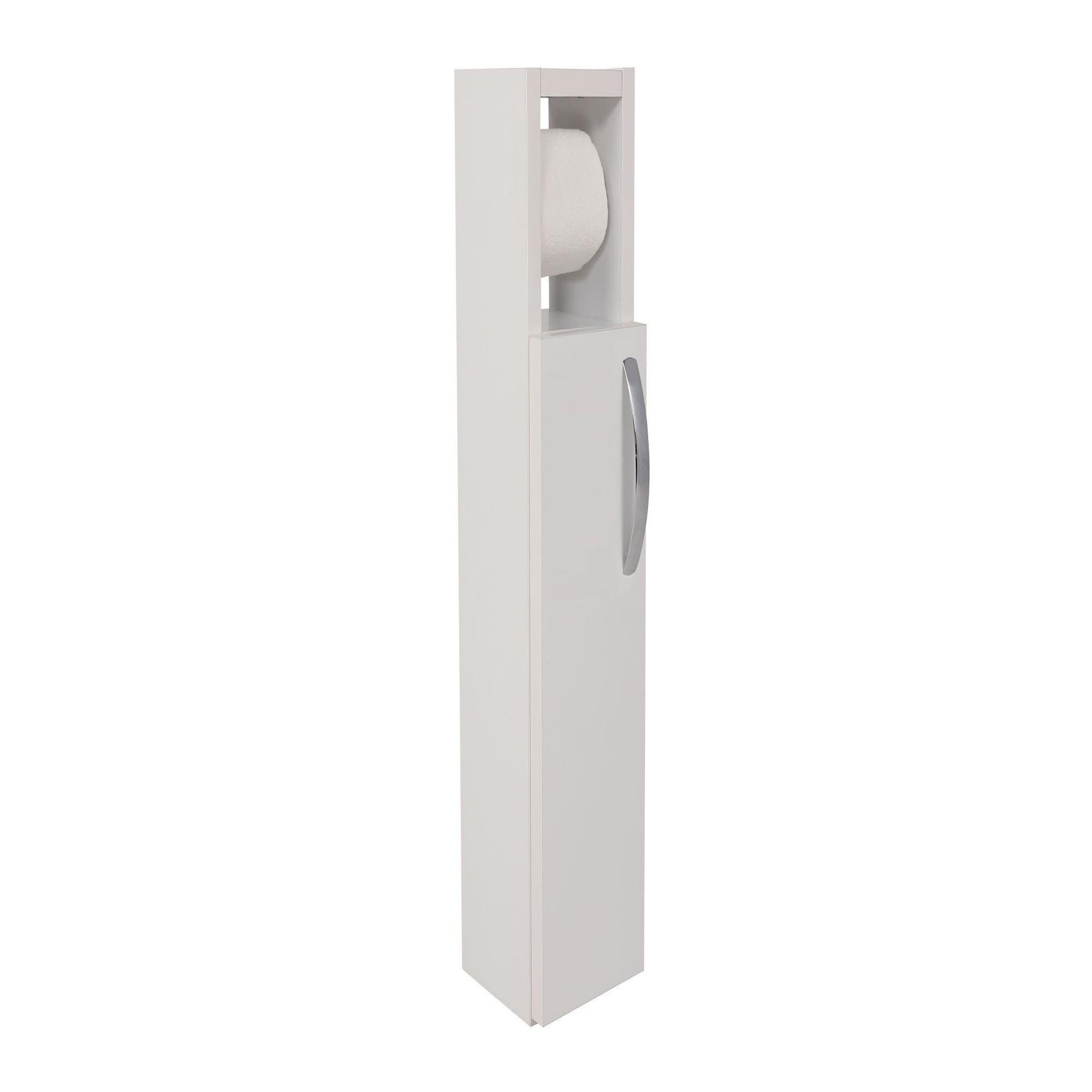 Habitat et Jardin Meuble support pour papier toilette en bois  Star  - 15 x 12 x 65 cm - Gris anthracite