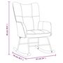 Voir la diapositive 6 : VIDAXL Chaise a bascule Vert fonce Velours